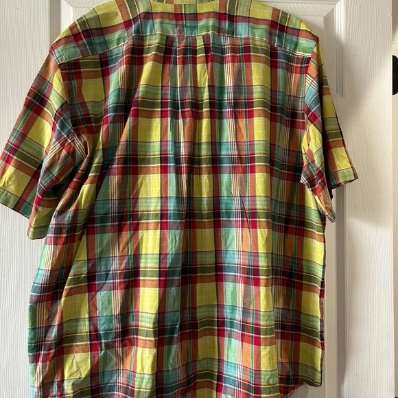 Polo by Ralph Lauren Plaid Classic Fit Short Sleeve Button Down Shirt 2XB - Picture 2 of 5